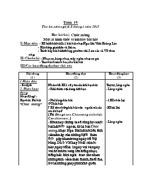 Giáo án Âm nhạc Lớp 4 - Tuần 19
